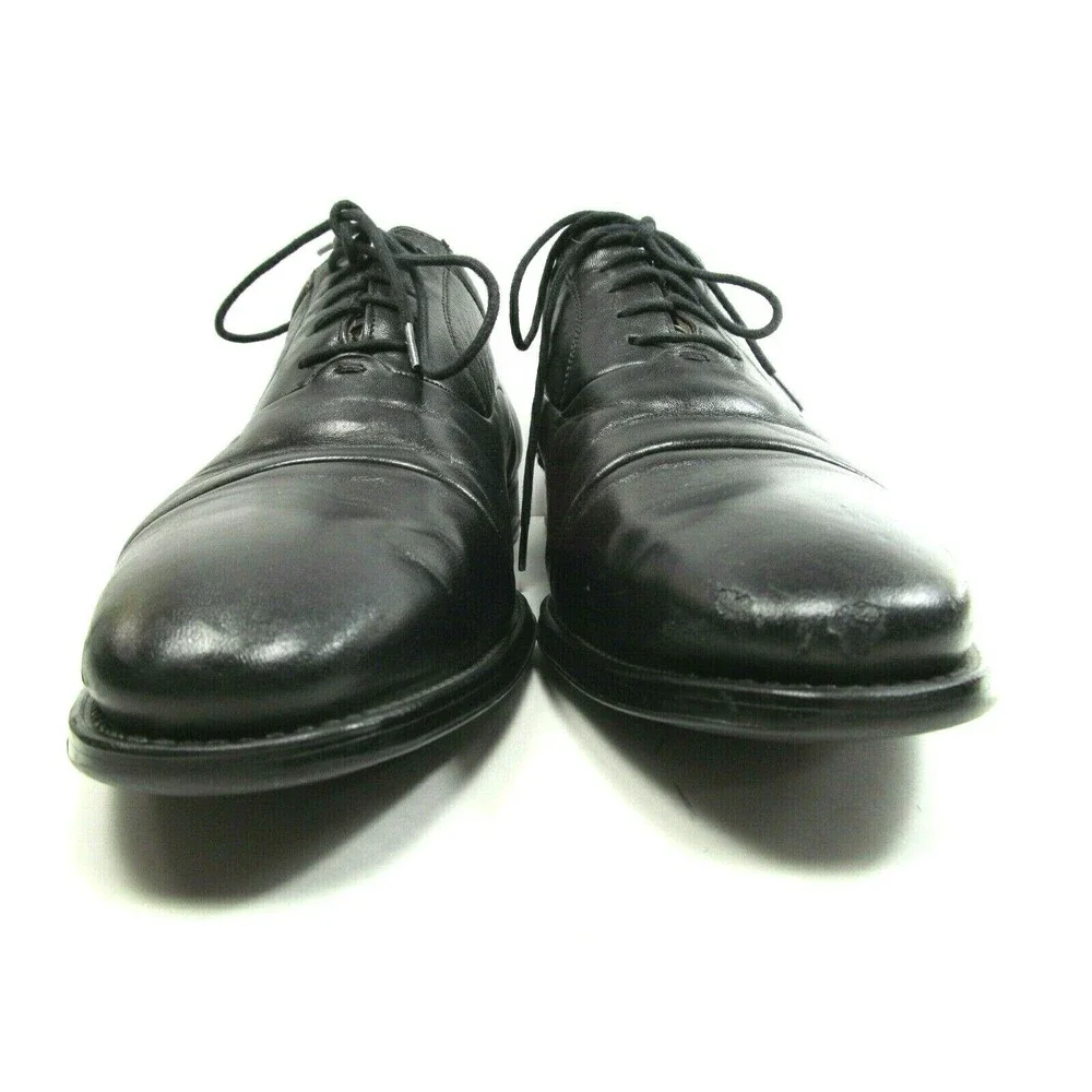 Magnanni Fredrico Mens Black Leather Captoe Oxfords Size US 10.5 D Made In Spain